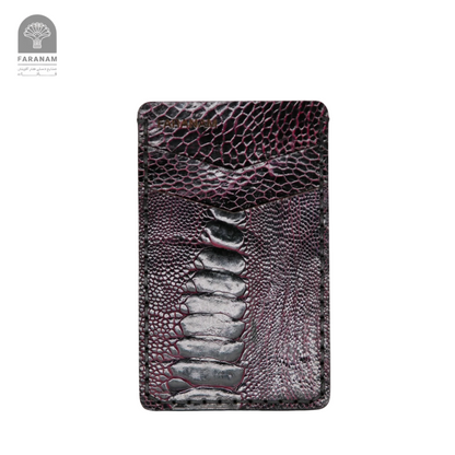 Victor Ostrich Leather Card Holder