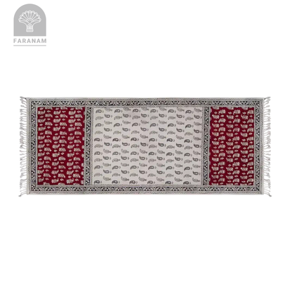 Dual Harmony Runner, Block-Printed Cotton Tablecloth