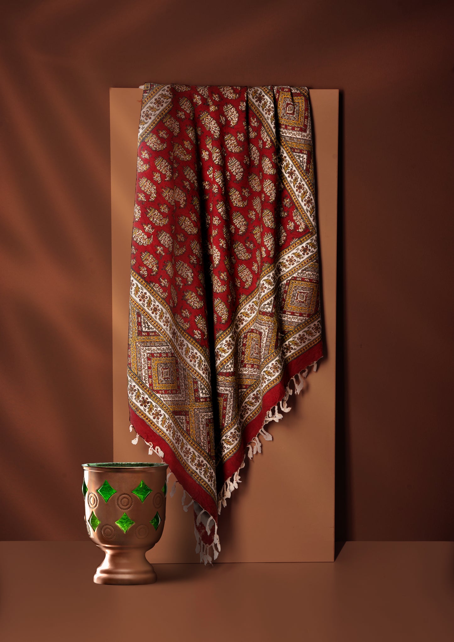 Ruby Ghalamkar Block-Printed Cotton Tablecloth