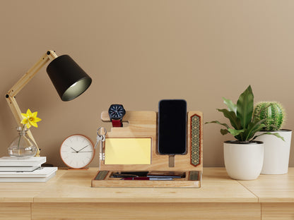 Standard Mosaic Desk Organizer — Signature Hexagonal Pattern